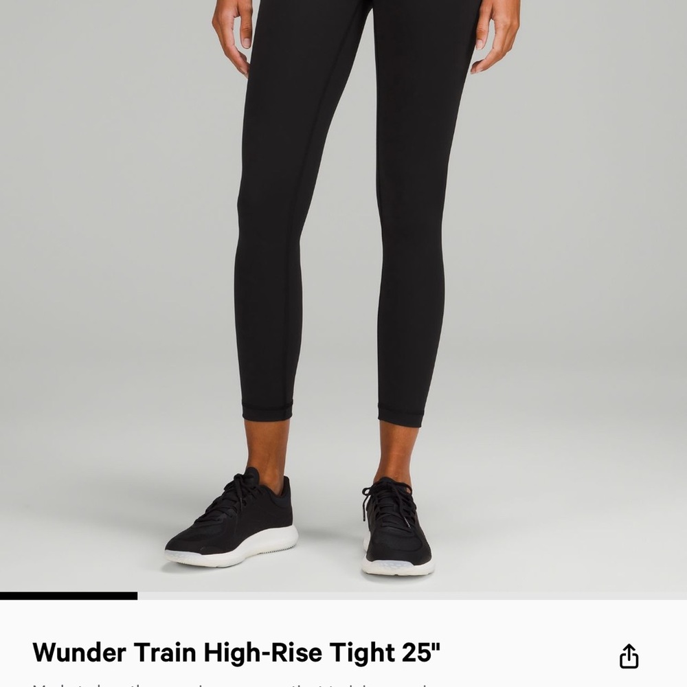 Lululemon Wunder Train High Rise Tight 25” Size 2